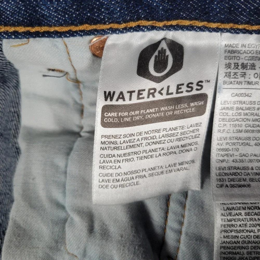 Levi's 501 Original Straight Leg Jeans Mens 40x30 Dark Indigo Blue Button Fly